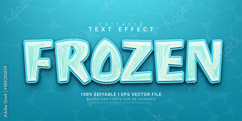 frozen editable text effect illustrations