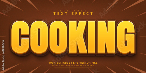 cooking editable text effect