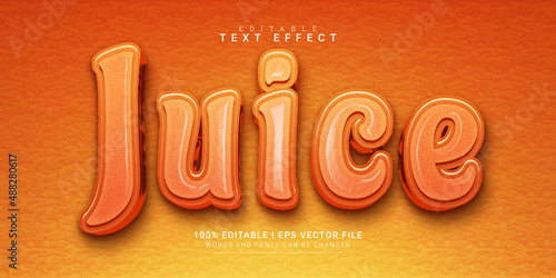 juice 3d style text effect illustrations