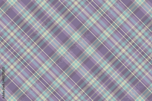 Seamless tartan plaid pattern background with texture and pastel color.