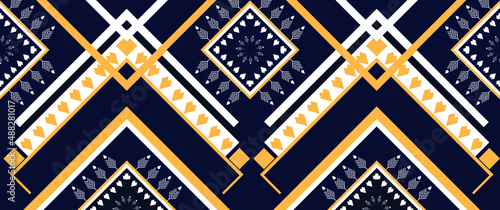 Geometric ethnic oriental ikat pattern traditional Design.Geometric ethnic oriental pattern traditional Design for background,carpet,wallpaper,clothing,wrapping,fabric,embroidery style.wave.line.Eps10