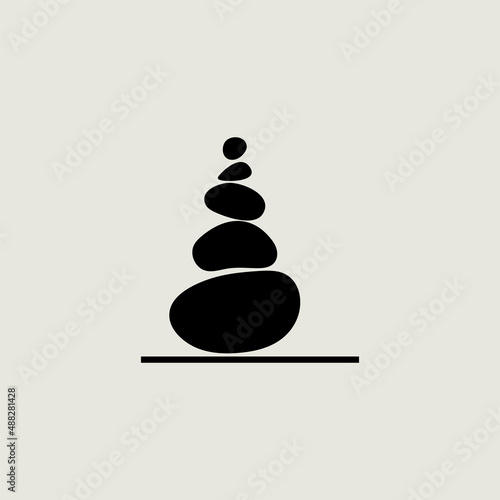 Life coaching, balance icon. Stack of stones photo