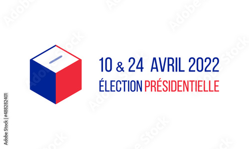 french presidential election 2022, vector banner or social media post template