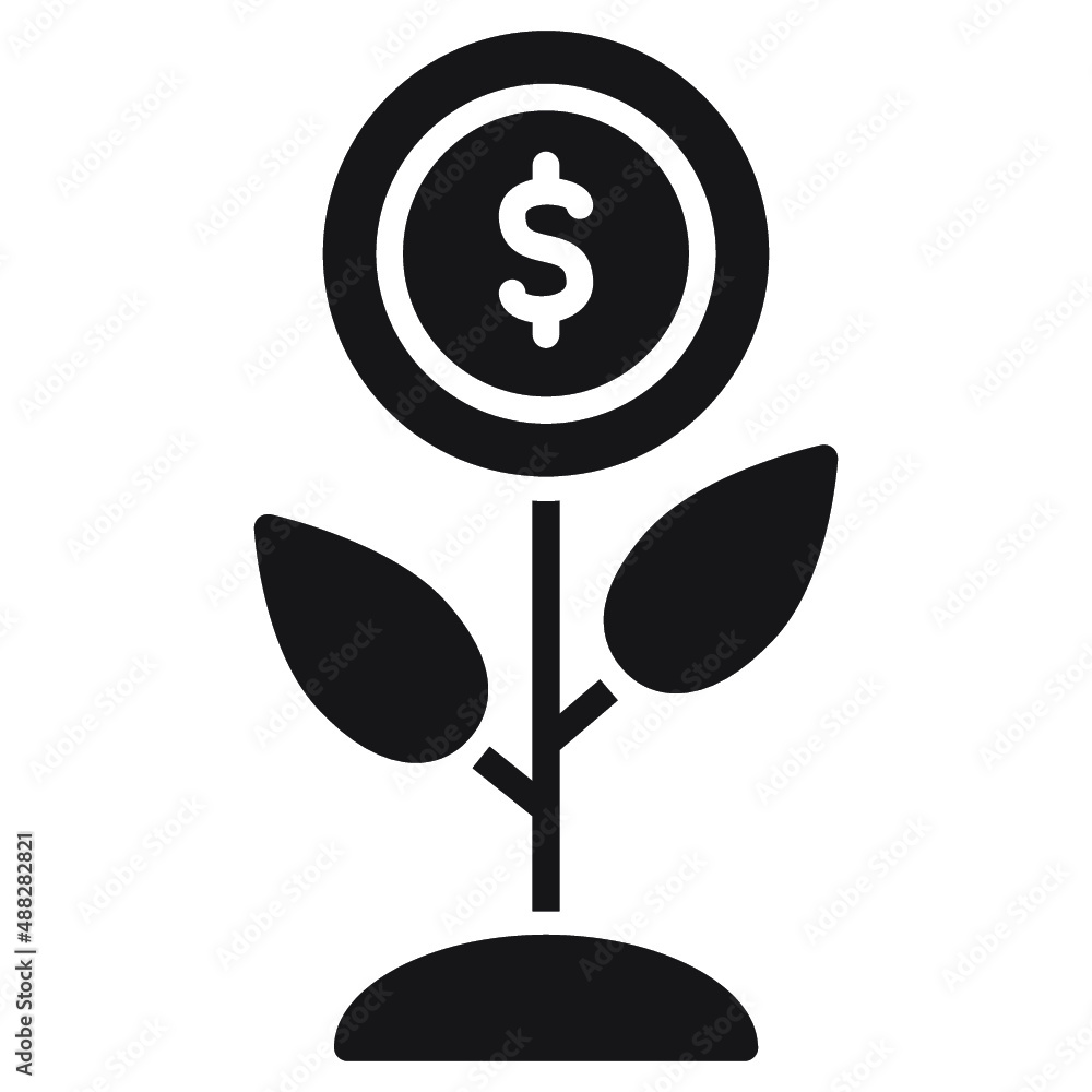 Illustration of Investment growth design icon Illustration of Investment growth design icon