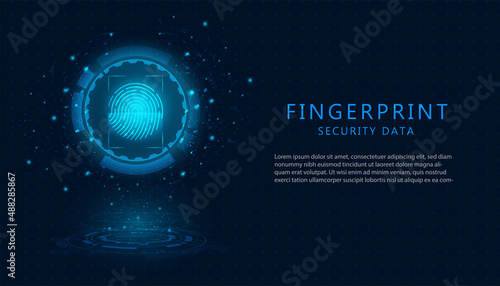 Fingerprints identity sensor.Data protection system.