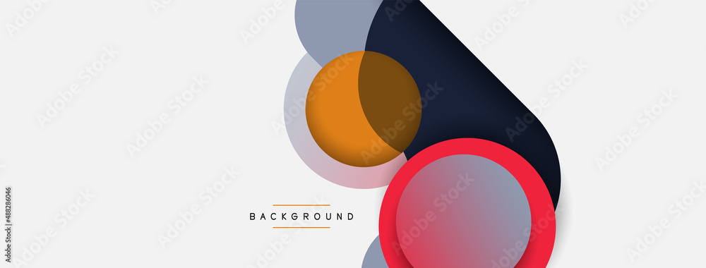 Circle and round shapes abstract background. Vector illustration for wallpaper banner background or landing page Circle and round shapes abstract background. Vector illustration for wallpaper banner background or landing page