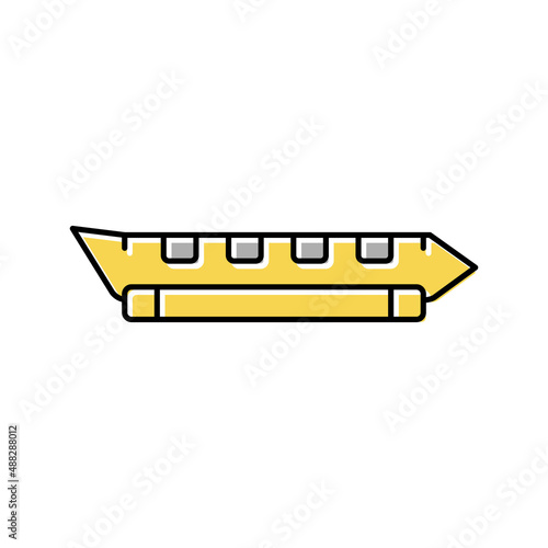 banana boat color icon vector illustration