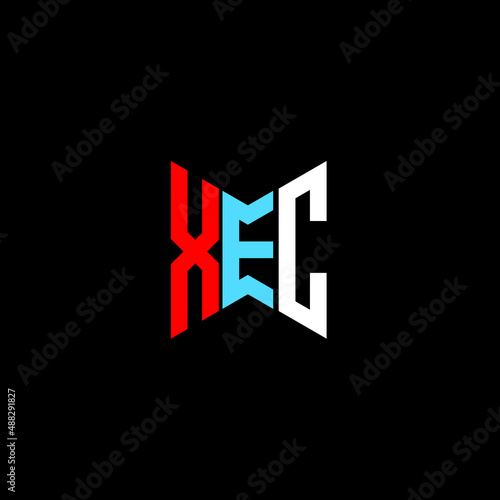 XEC letter logo creative design. XEC unique design photo