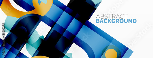 Color geometric stripes, lines abstract background. Minimal geometric template for wallpaper, banner, presentation