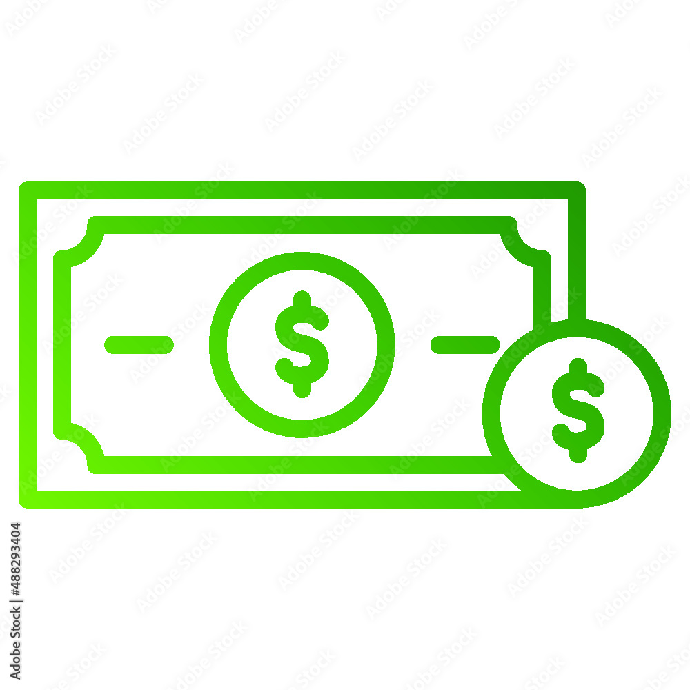 Illustration of Money and Coin design icon Illustration of Money and Coin design icon