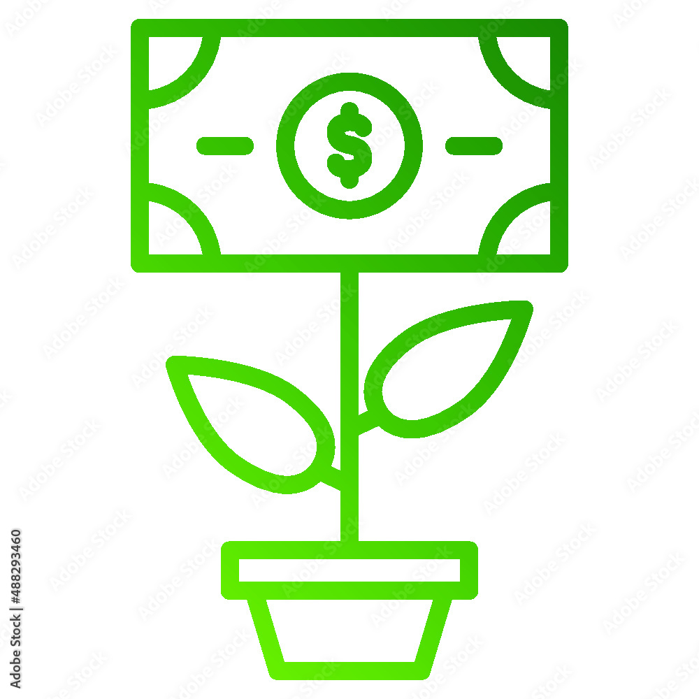 Illustration of Investment growth design icon
