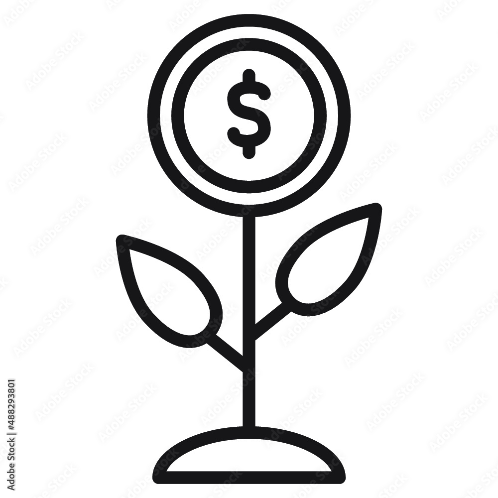 Illustration of Investment growth design icon Illustration of Investment growth design icon