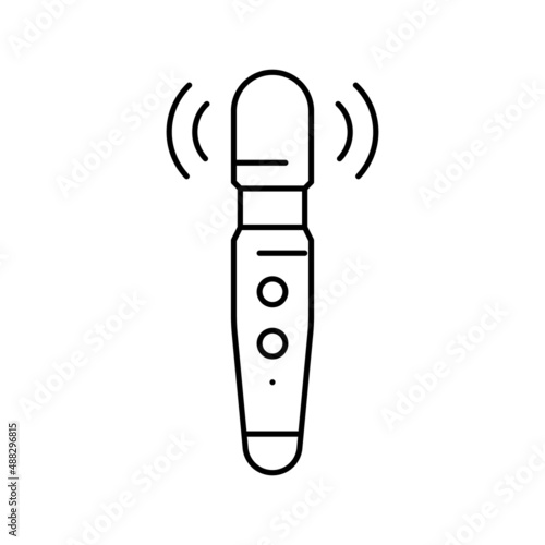 vibrator sex toy line icon vector illustration photo