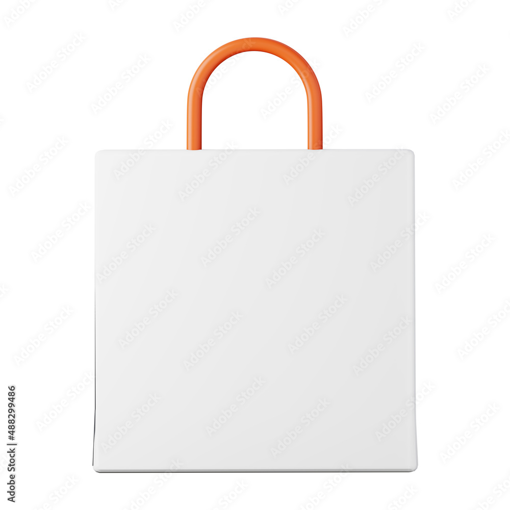 Shopping bag high quality 3D render illustration icon.
