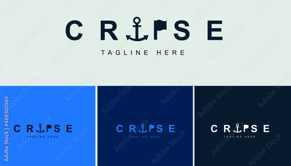 vector logos of anchors and ships for freight forwarding boats to send goods or send passengers vector logos of anchors and ships for freight forwarding boats to send goods or send passengers