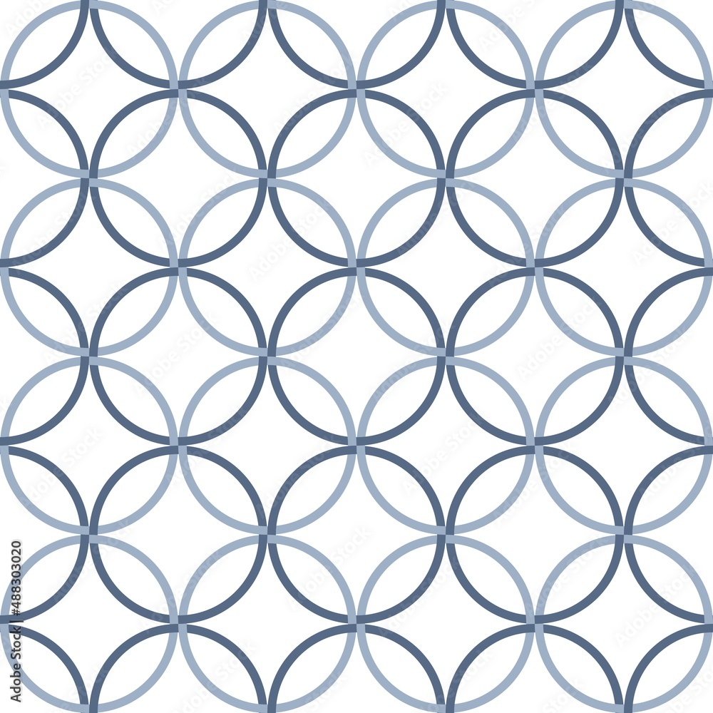 Blue seamless repeat pattern of overlapping outlined circles. White background. Texture to use for backdrops, montage, invitation, greeting cards, posters, wrapping paper, scrapbooking or banners. Blue seamless repeat pattern of overlapping outlined circles. White background. Texture to use for backdrops, montage, invitation, greeting cards, posters, wrapping paper, scrapbooking or banners.