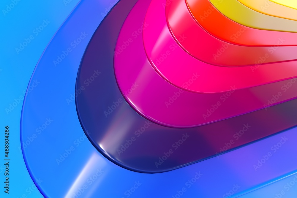 Colorful abstract background with line and wave 3D illustration Colorful abstract background with line and wave 3D illustration