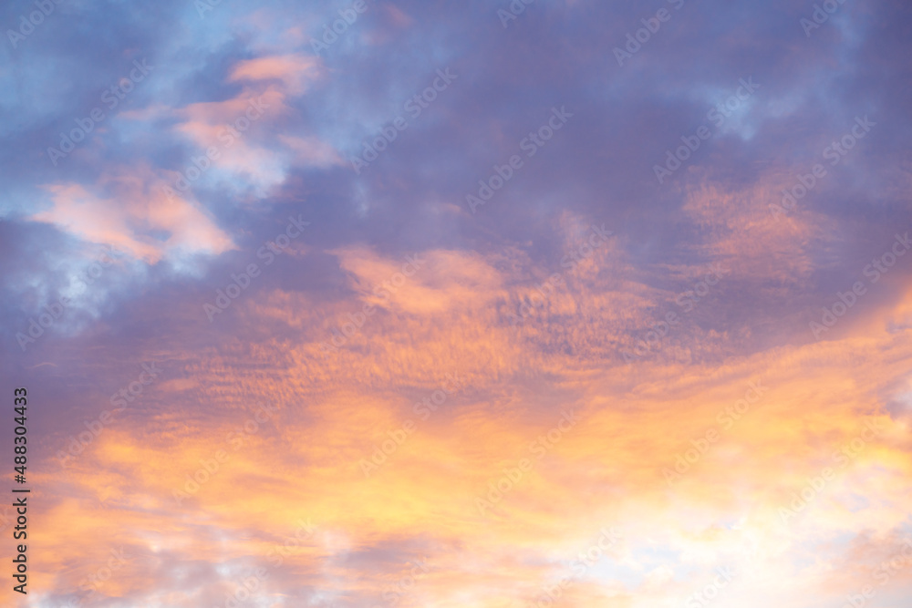 Beautiful sky texture at sunset