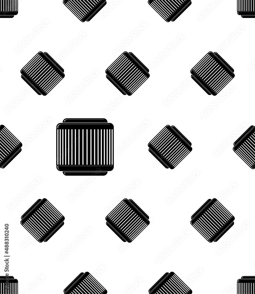 Air Filter Icon Seamless Pattern, Air Purifier Cleaner