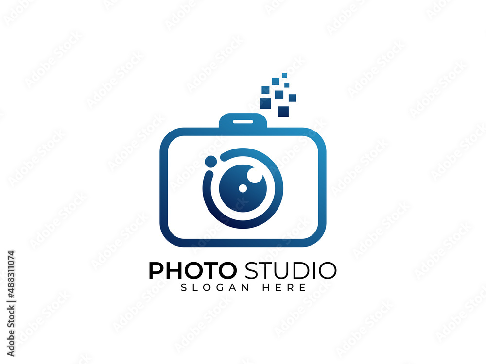 camera vector logo template in trendy flat style camera vector logo template in trendy flat style