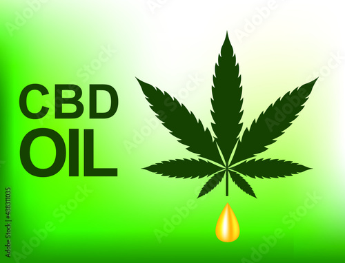 CBD oil design abstract vector illustration 