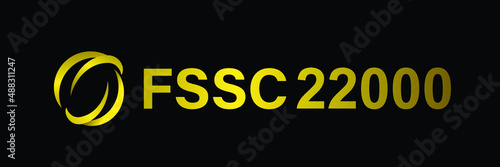 fssc icon, logo in gold vector illustration  photo