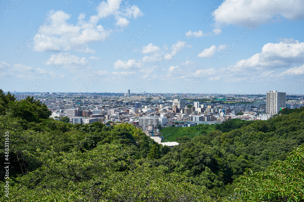 神奈川県　生田緑地　枡形山からの景色
