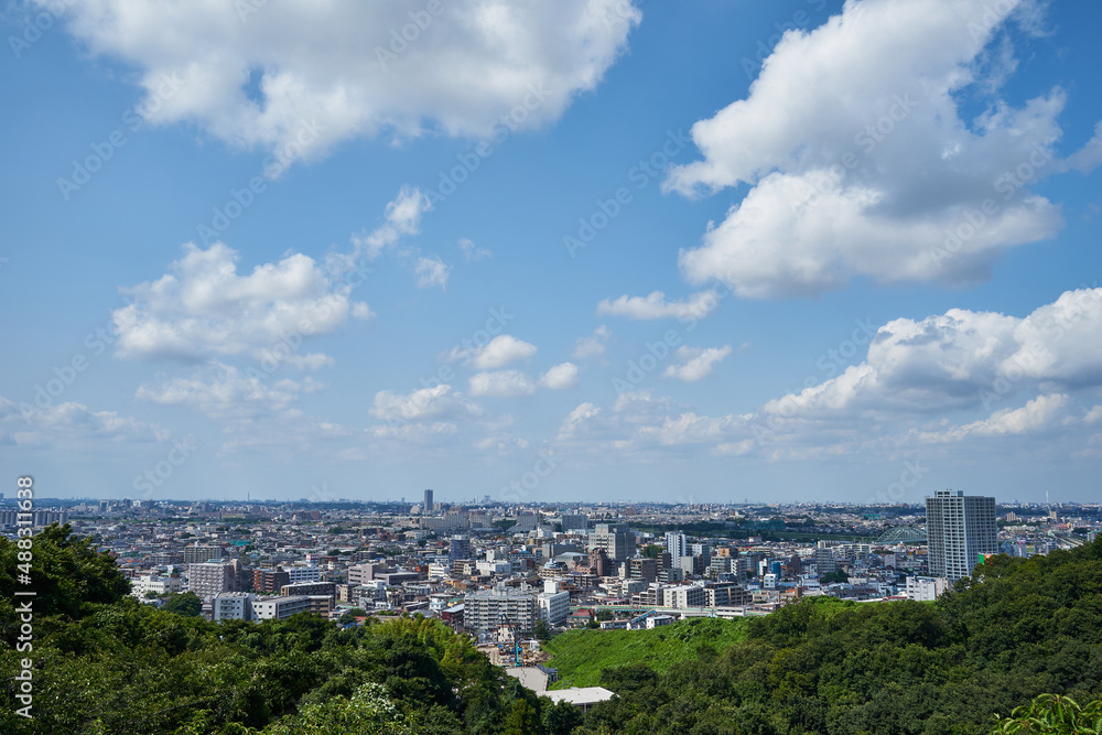 神奈川県　生田緑地　枡形山からの景色
