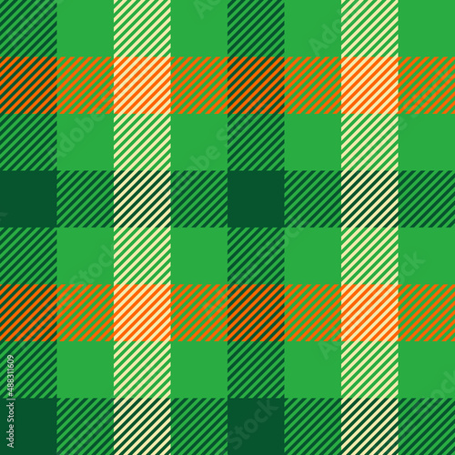 green and orange spring or saint patrick day seamless vector texture