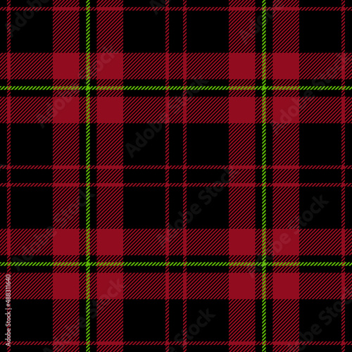red black green christmas tartan seamless vector pattern