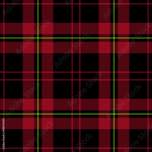 red black green christmas tartan seamless vector pattern