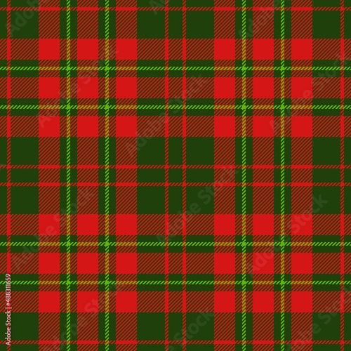red and green christmas tartan seamless vector pattern