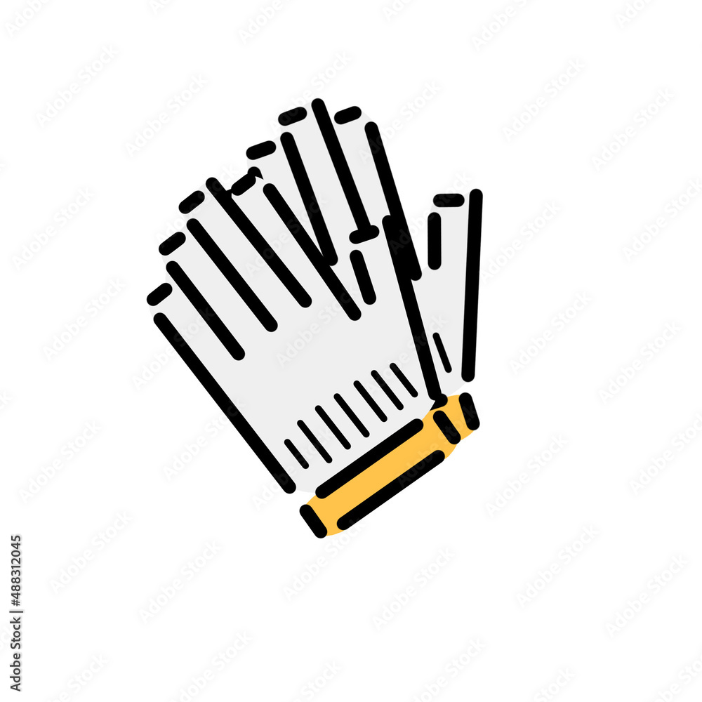 引越しするときに必要不可欠な手袋 通称 軍手 のイラスト Stock Illustration Adobe Stock