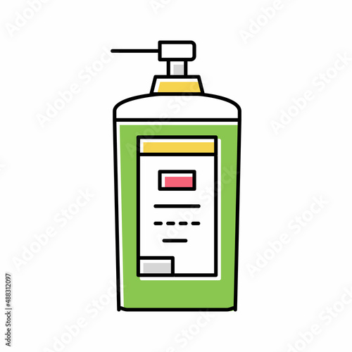 concentrated detergent with dispenser color icon vector illustration