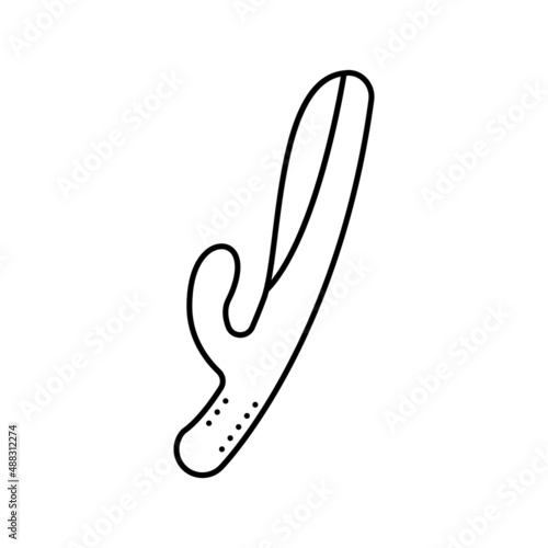 dildo sex toy line icon vector illustration