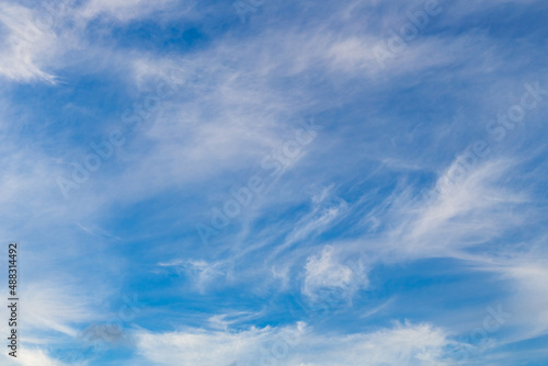 Fototapeta Naklejka Na Ścianę i Meble -  Cirrus and Stratus clouds in dramatic blue sky over Cape Town