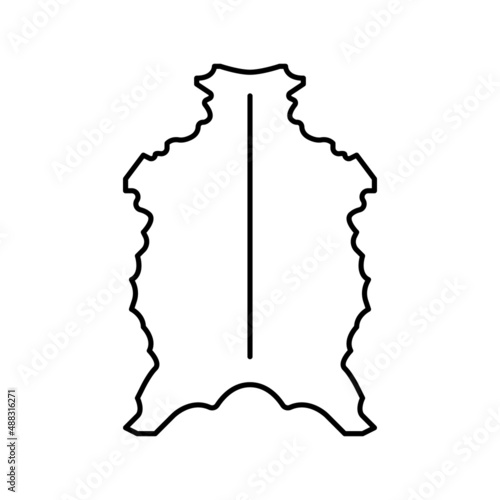 parchment whole skin line icon vector illustration
