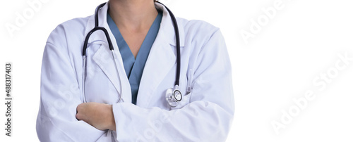 Принти на полотні Close up of female doctor with crossed arms