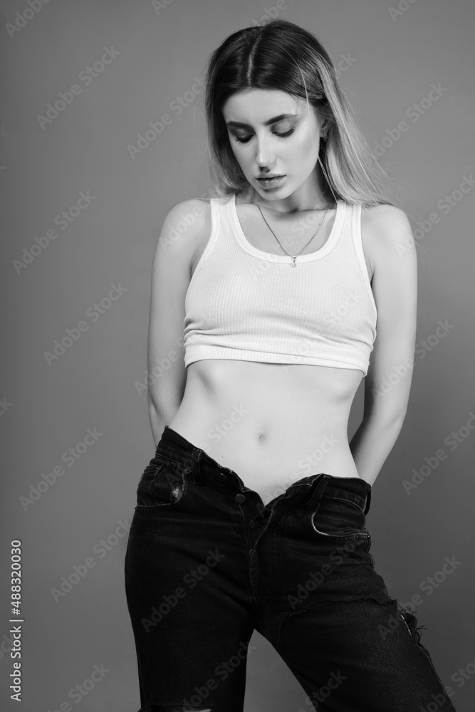 Fototapeta premium slim female body