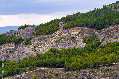 Painting made on the rock of the mountain called Ojos de Mora, Cuenca Spain. © josemiguelsangar