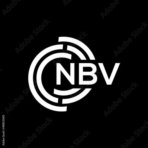 NBV letter logo design on black background. NBV creative initials letter logo concept. NBV letter design.