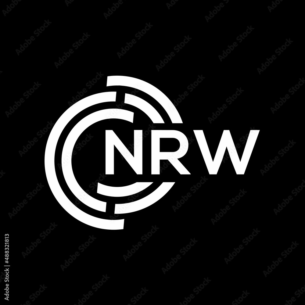 NRW letter logo design on black background.NRW creative initials letter logo concept.NRW vector letter design. NRW letter logo design on black background.NRW creative initials letter logo concept.NRW vector letter design.