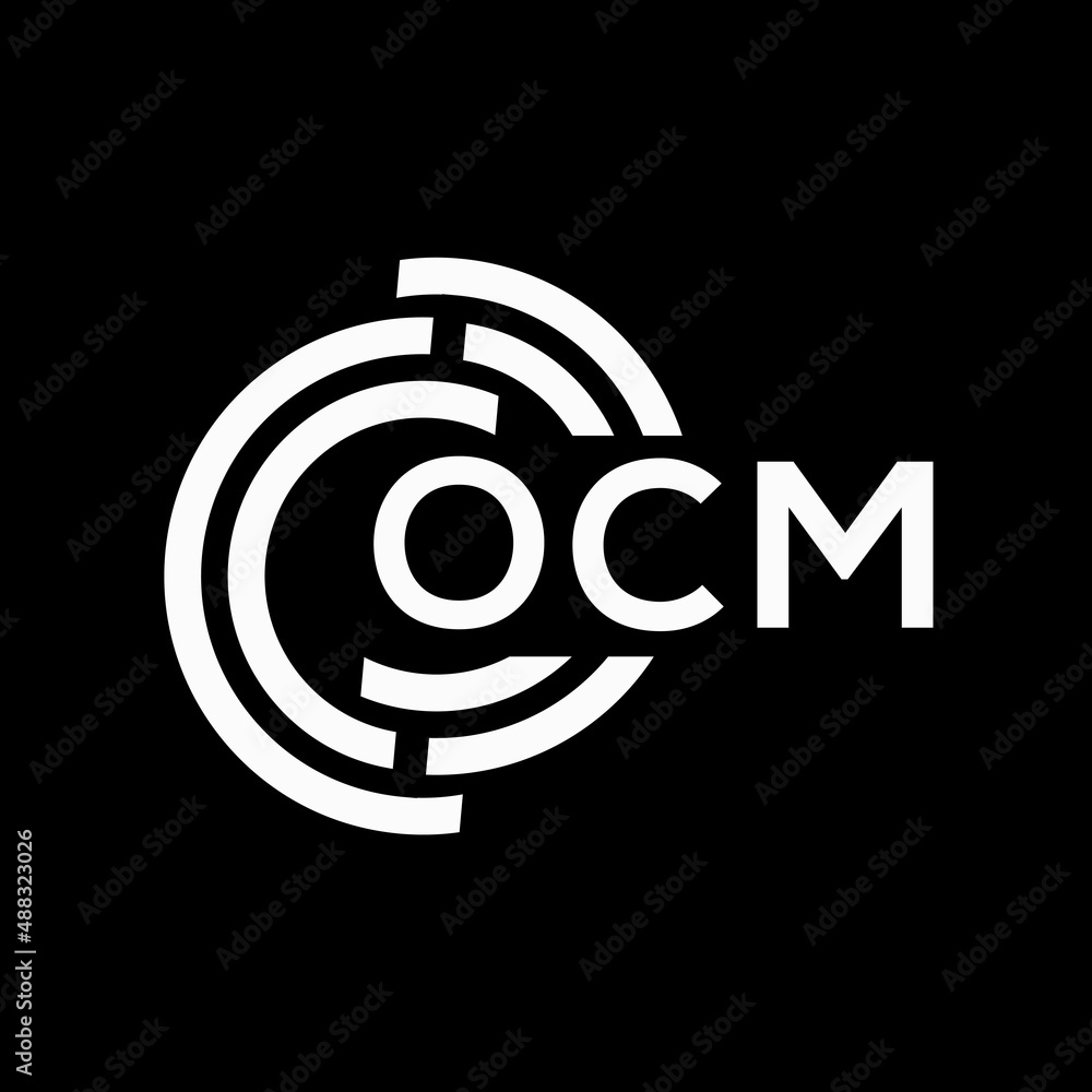 OCM letter logo design on black background.OCM creative initials letter logo concept.OCM vector letter design. OCM letter logo design on black background.OCM creative initials letter logo concept.OCM vector letter design.