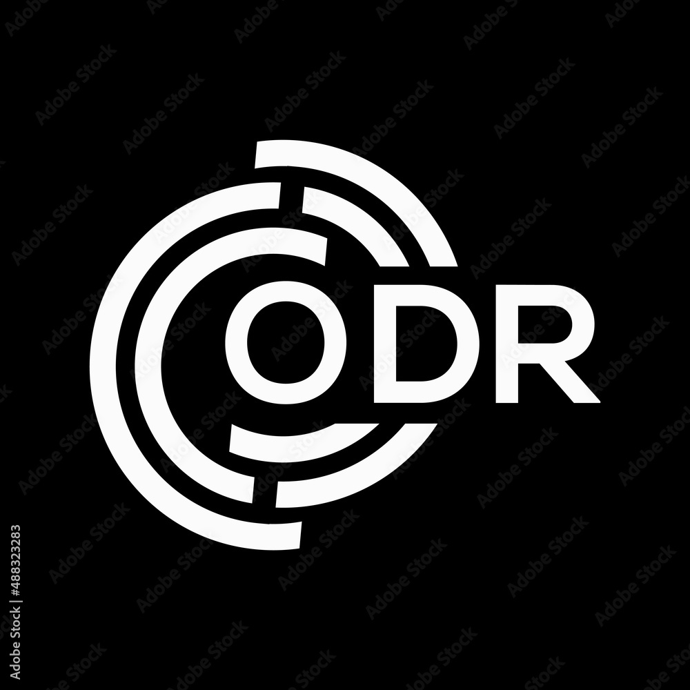 ODR letter logo design on black background.ODR creative initials letter logo concept.ODR vector letter design. ODR letter logo design on black background.ODR creative initials letter logo concept.ODR vector letter design.