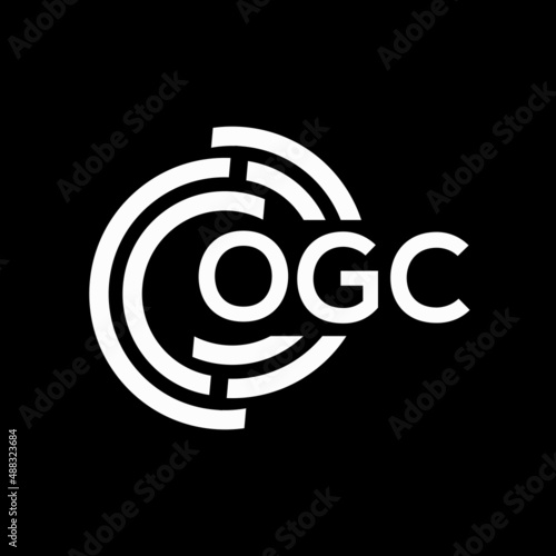 OGC letter logo design on black background. OGC creative initials letter logo concept. OGC letter design. photo