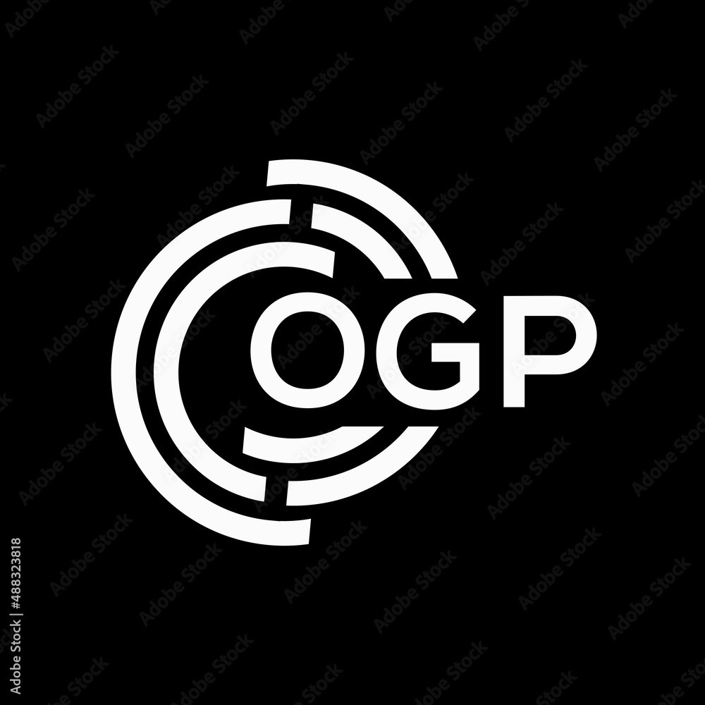 OGP letter logo design on black background.OGP creative initials letter logo concept.OGP vector letter design. OGP letter logo design on black background.OGP creative initials letter logo concept.OGP vector letter design.