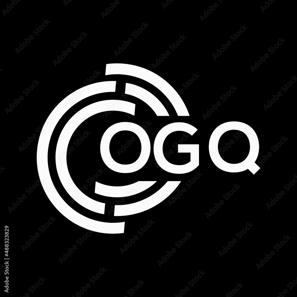 OGQ letter logo design on black background.OGQ creative initials letter logo concept.OGQ vector letter design. OGQ letter logo design on black background.OGQ creative initials letter logo concept.OGQ vector letter design.