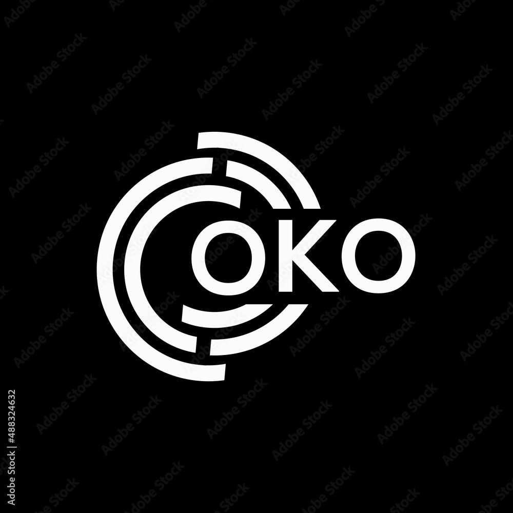 OKO letter logo design on black background.OKO creative initials letter logo concept.OKO vector letter design. OKO letter logo design on black background.OKO creative initials letter logo concept.OKO vector letter design.