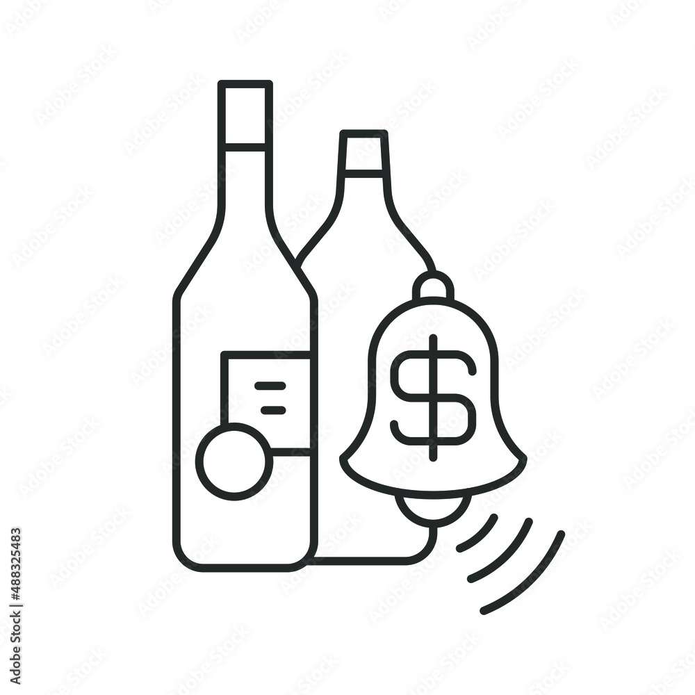 drinks by subscription. Line icon drinks by subscription. Line icon