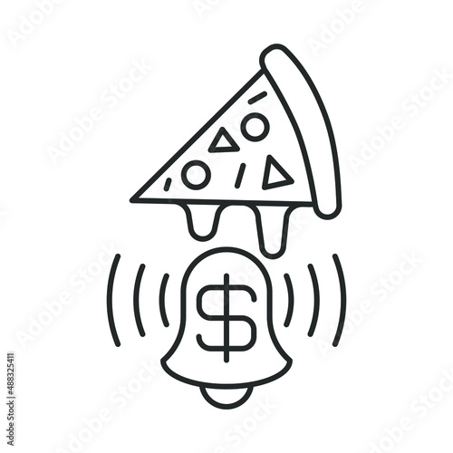 subscription food delivery. Line icon